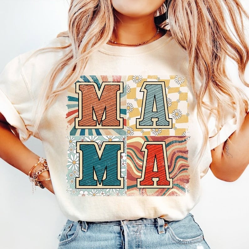 Mama groovy blocks 29301 DTF transfer