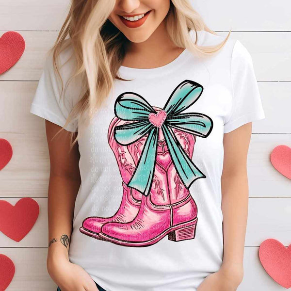 Pink boots (TTD) 77306 DTF transfer