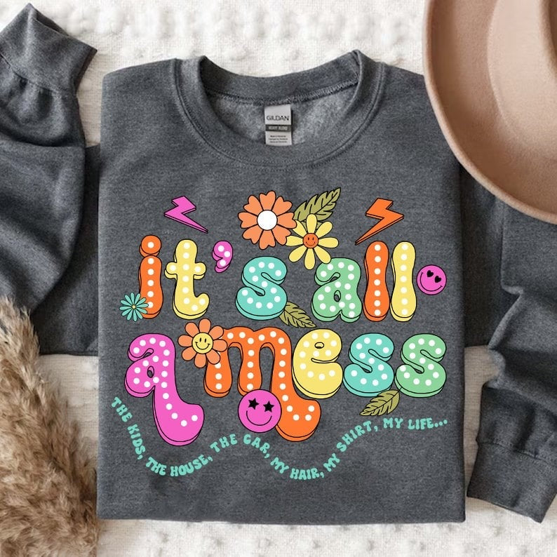 It’s all a mess (orange I) 29294 DTF transfer
