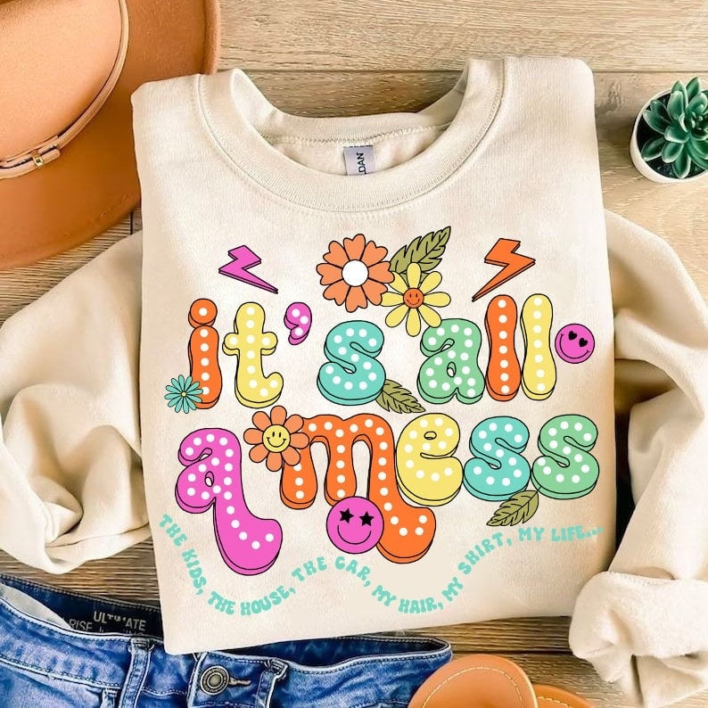 It’s all a mess (orange I) 29294 DTF transfer