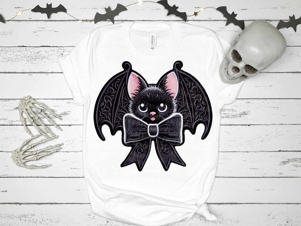 Bat with bow tie (GWD) 39663 DTF transfer