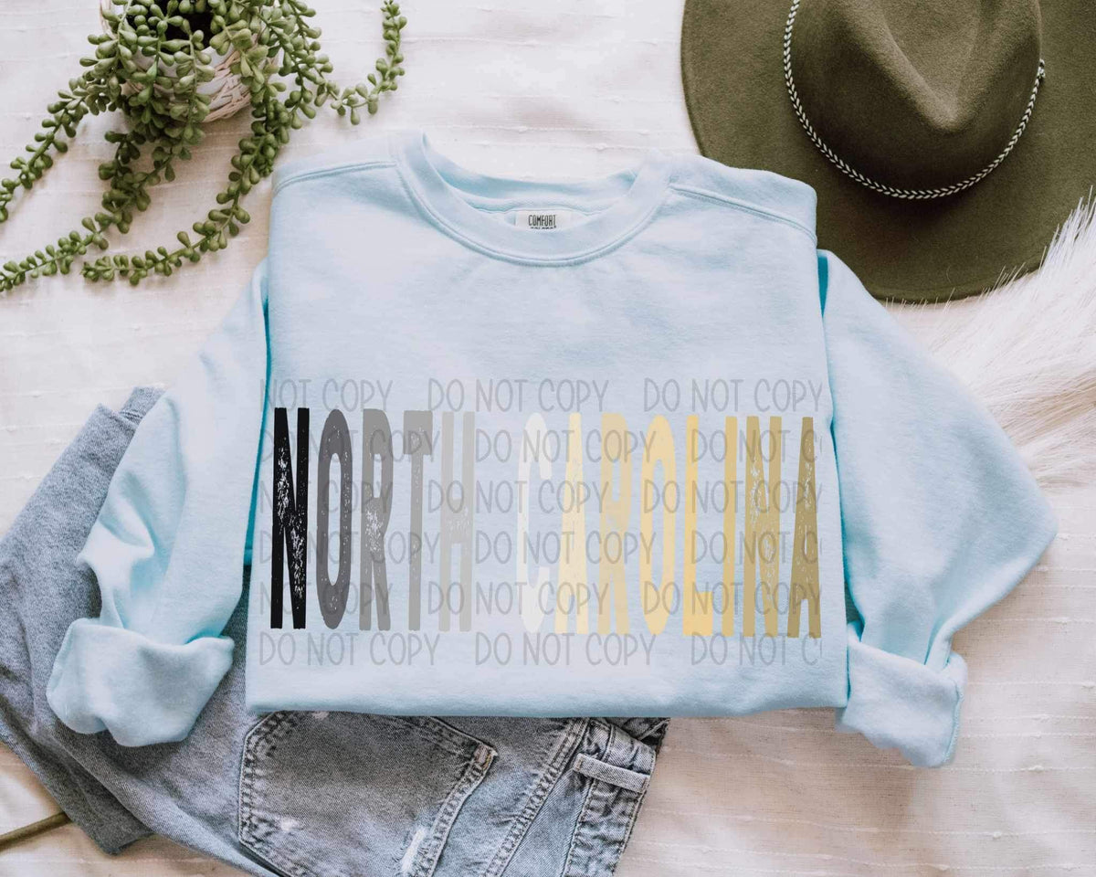 North Carolina black and gold 19991 DTF TRANSFER