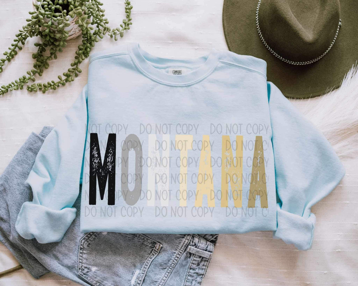Montana black and gold 19988 DTF TRANSFER