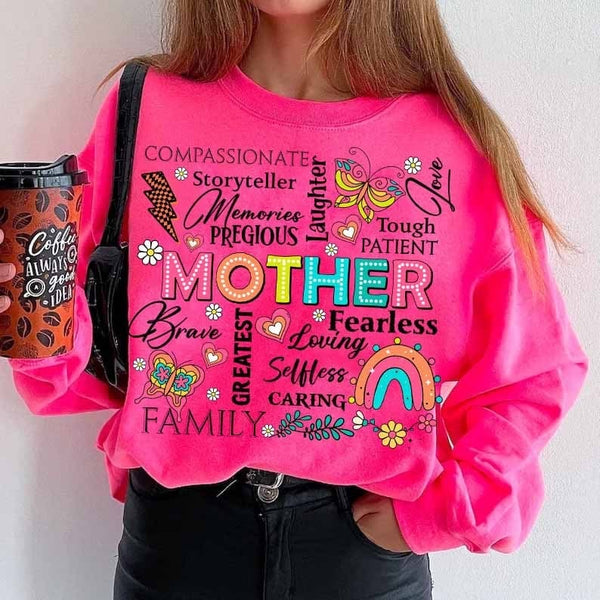 Mother neon font subway 29297 DTF transfer