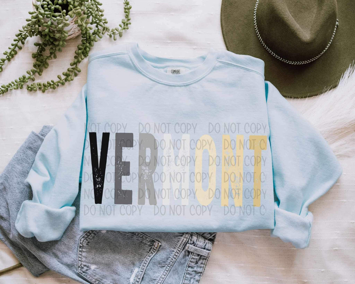 Vermont black and gold 19984 DTF TRANSFER
