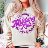 In april we wear purple welcome our military kids 29313 DTF transfer