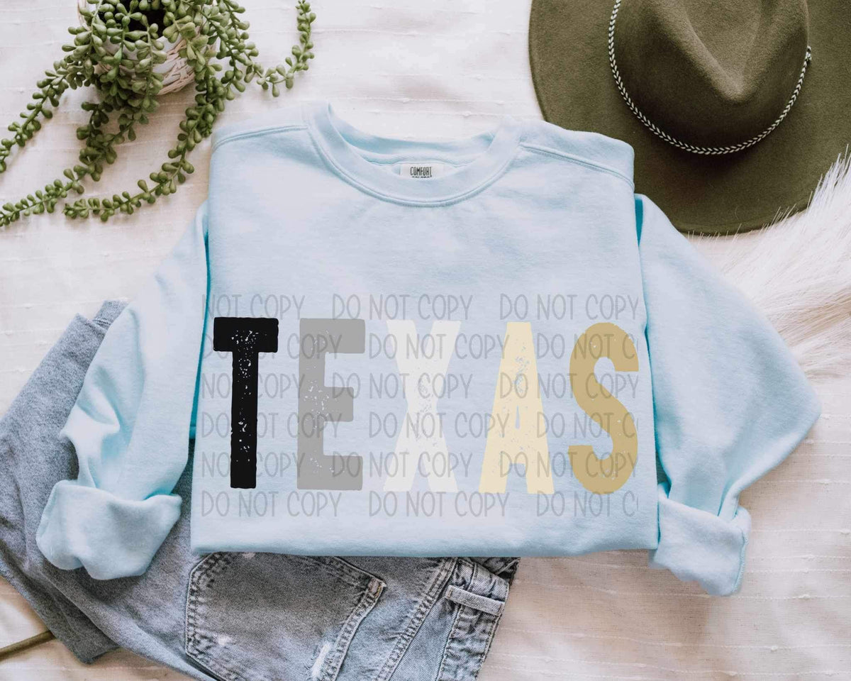 Texas  black and gold 19981 DTF TRANSFER