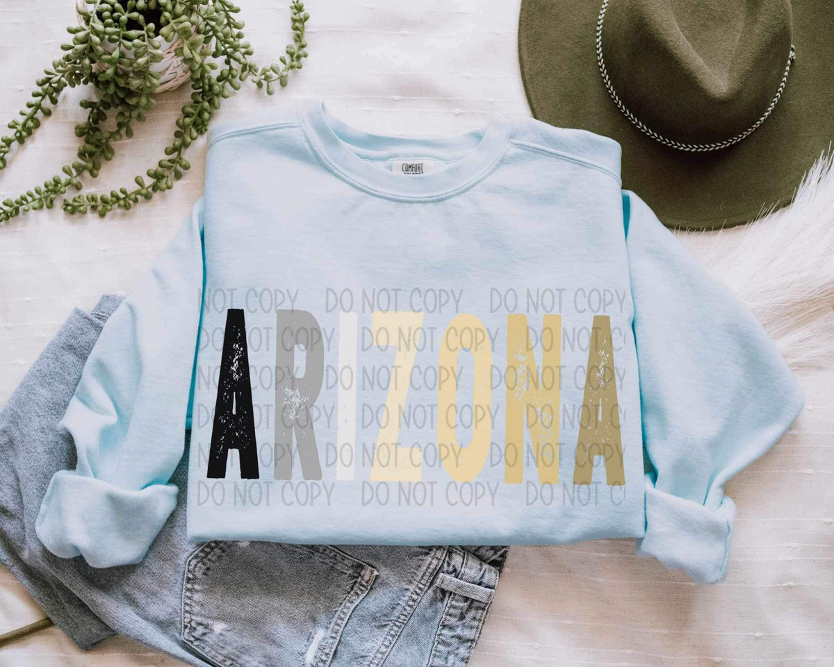 Arizona black and gold 19978 DTF TRANSFER