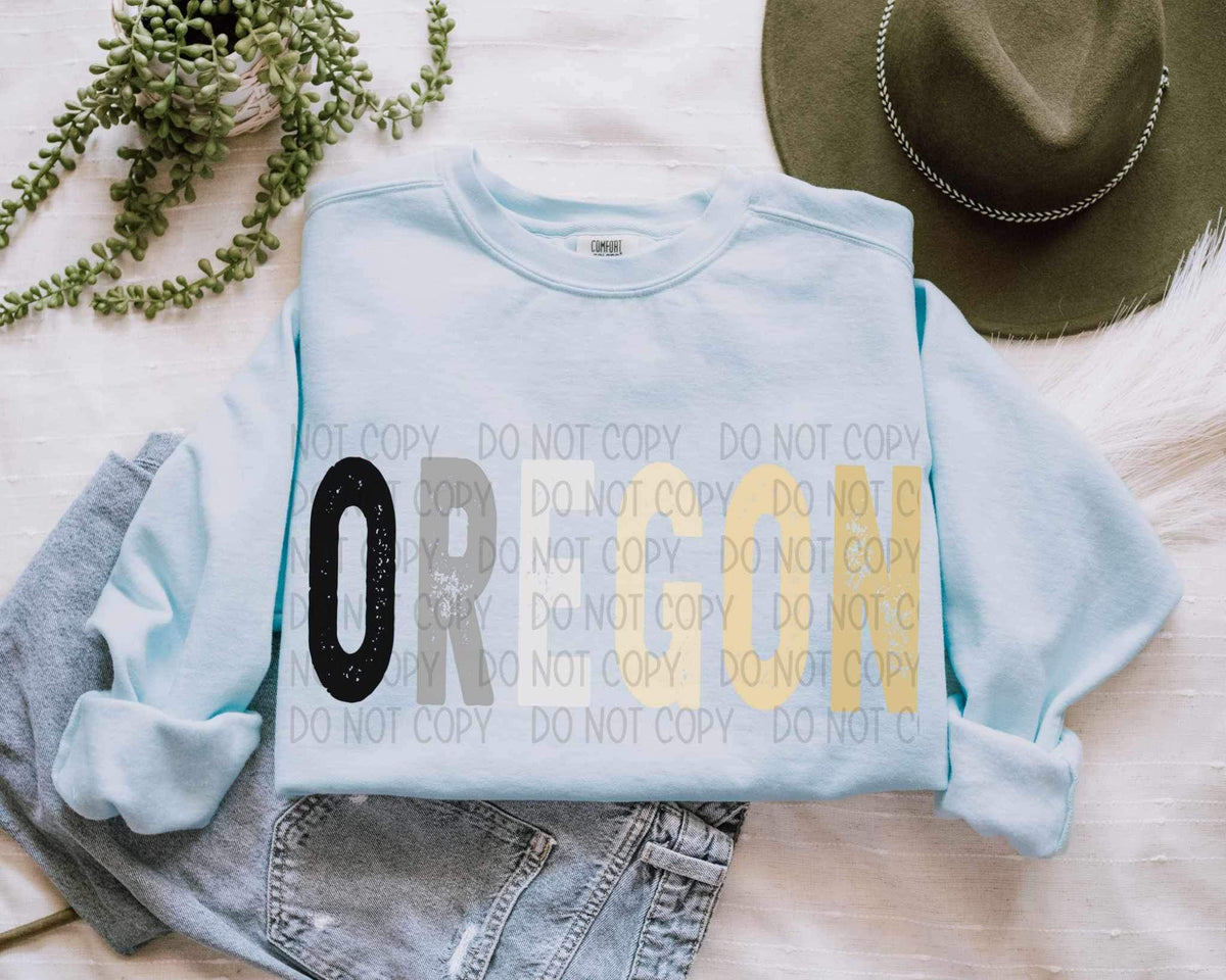 Oregon black and gold 19974 DTF TRANSFER