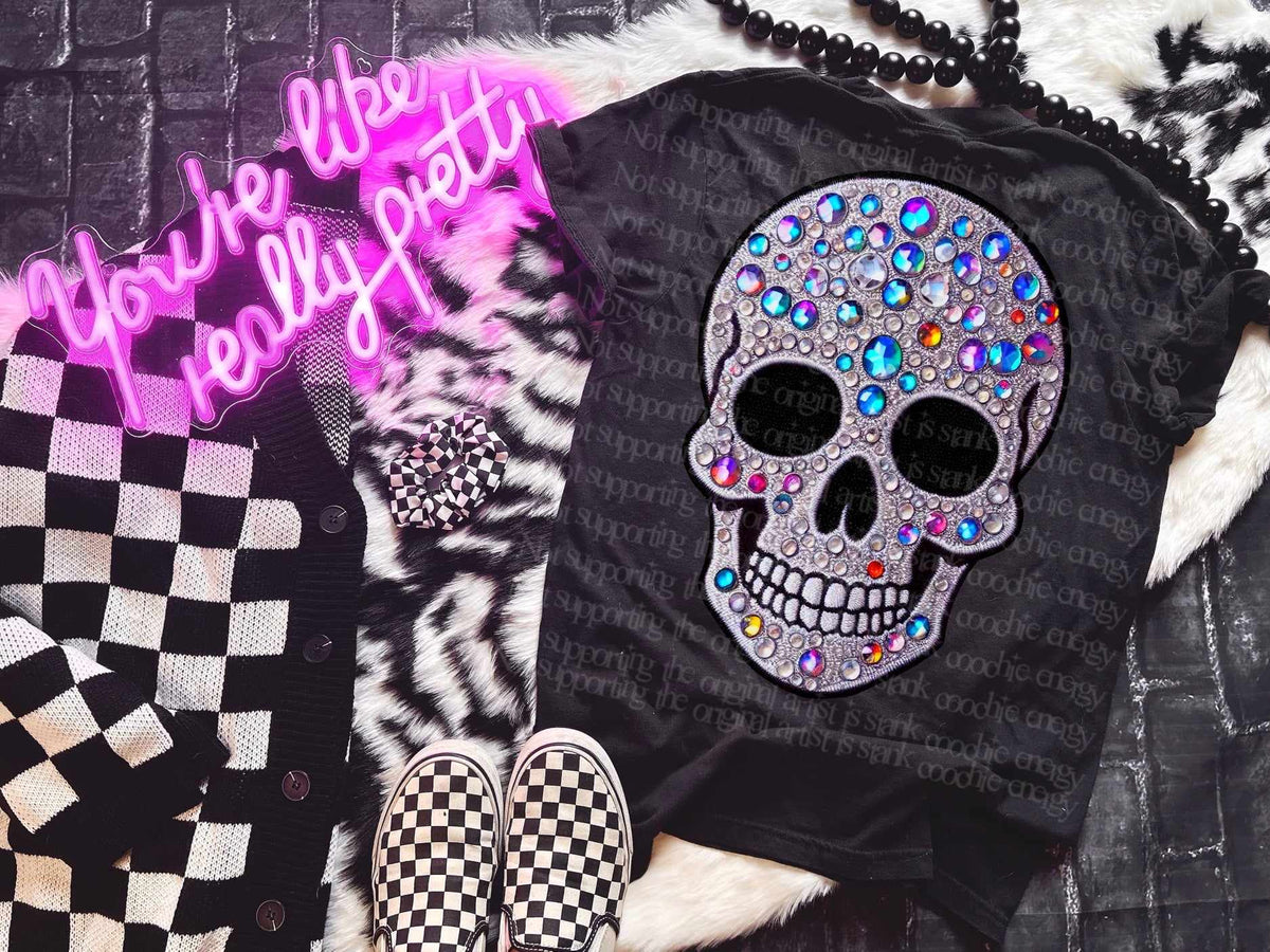 Bedazzled skull (GWD) 39652 DTF transfer