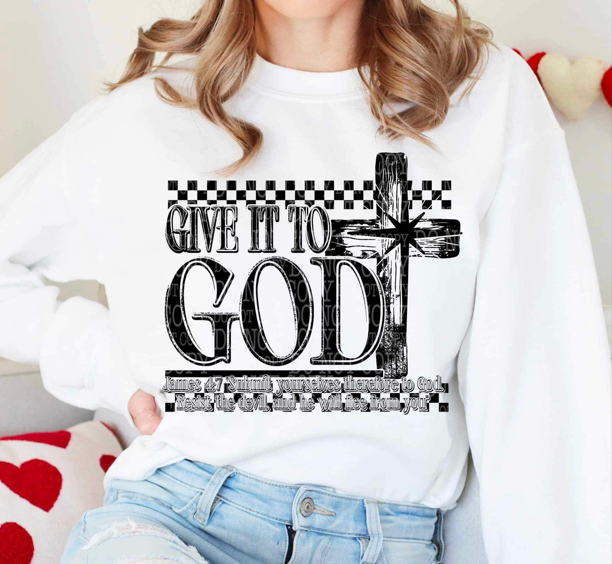 Give it to god BLACK 20018 DTF Transfer