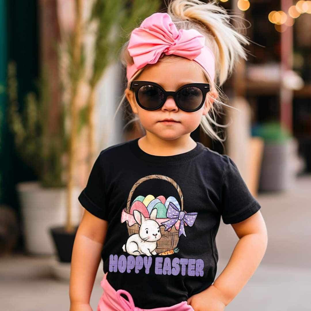 Hoppy easter bunny and basket 20037 DTF Transfer