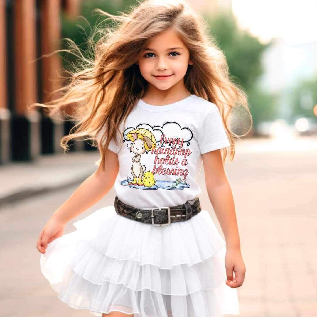 Every raindrop holds a blessing 20034 DTF Transfer