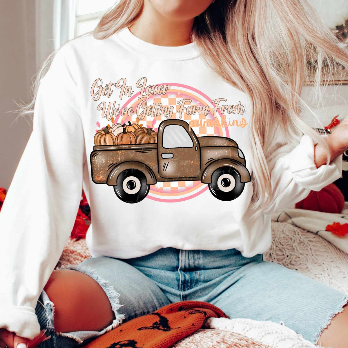 Get in loser we’re getting farm fresh pumpkins (VIRGO) 39689 DTF transfer