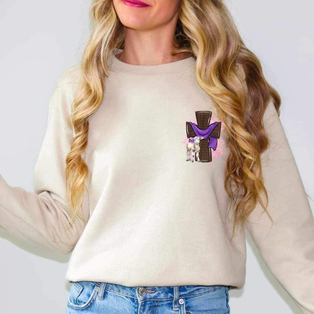 Cross with purple drape 20036 DTF Transfer