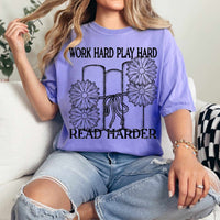 Word hard play hard read harder (VIRGO) 39669 DTF transfer