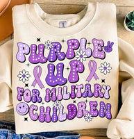 Purple up for military children 29307 DTF transfer