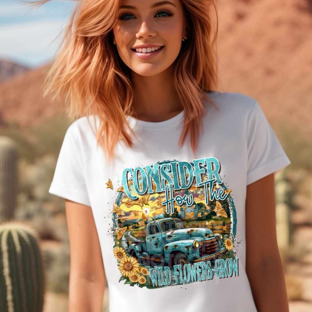 Consider how the wildflowers grow (SSD) 29325 DTF transfer