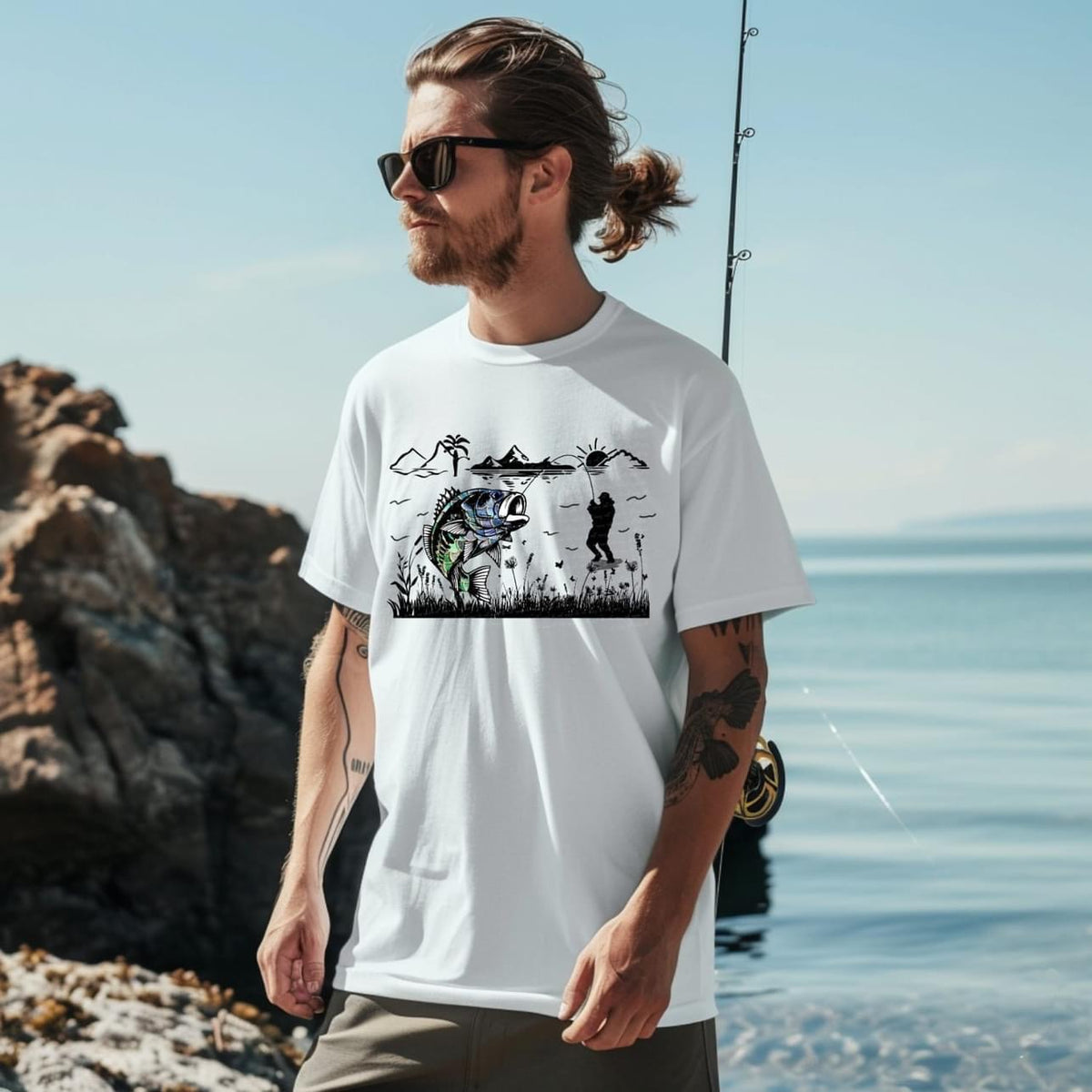 Fishing scenery 22994 DTF transfer