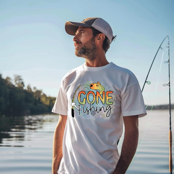 Gone fishing muted colors 22988  DTF transfer