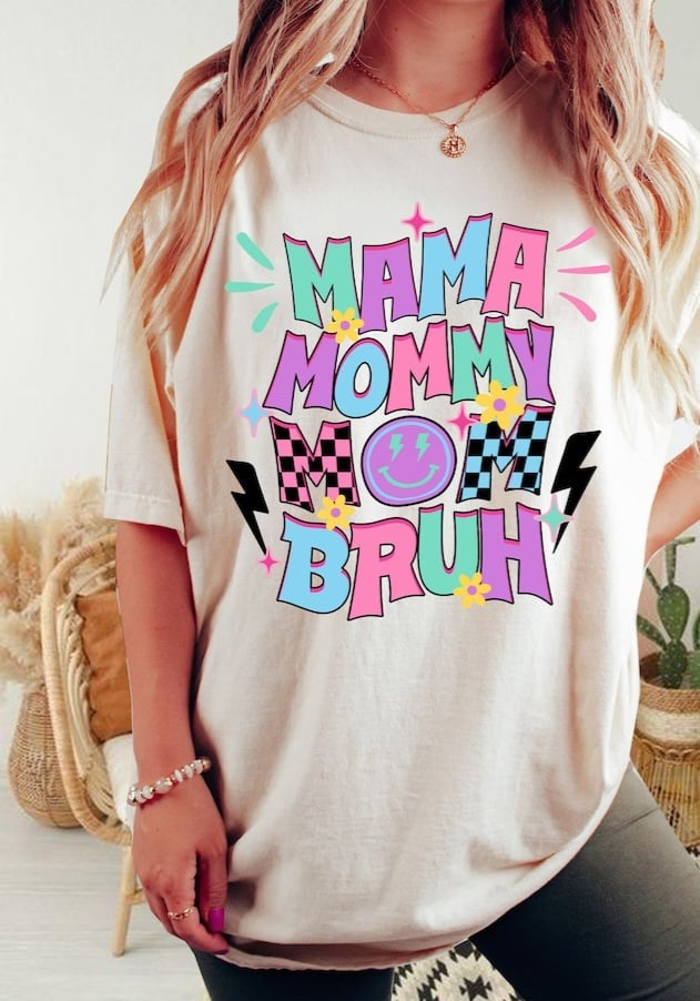 Mama mommy mom bruh retro 29349 DTF transfer