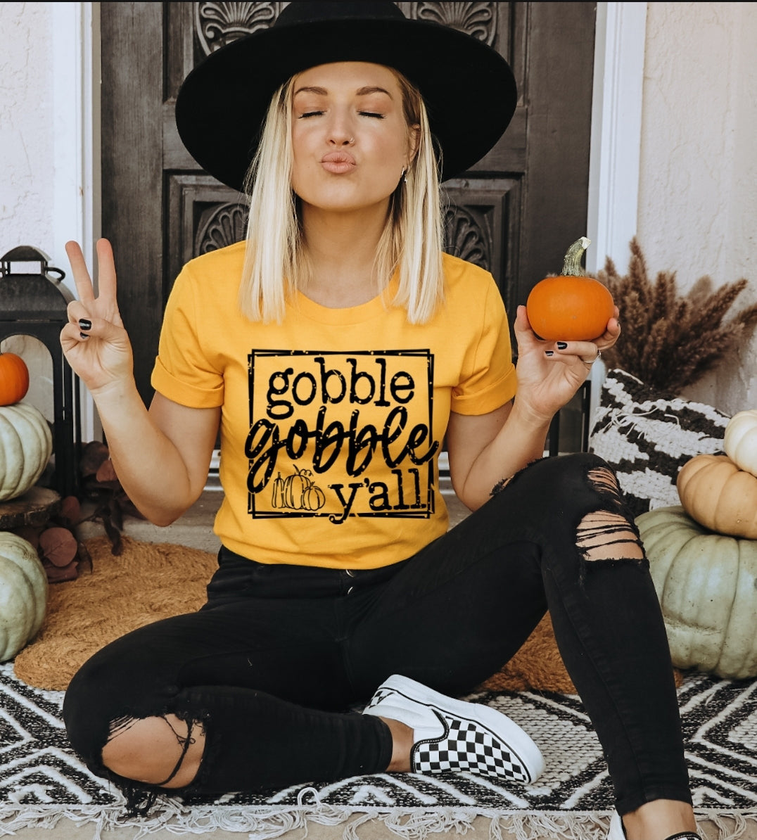 Gobble gobble y’all BLACK 62100 DTF transfer
