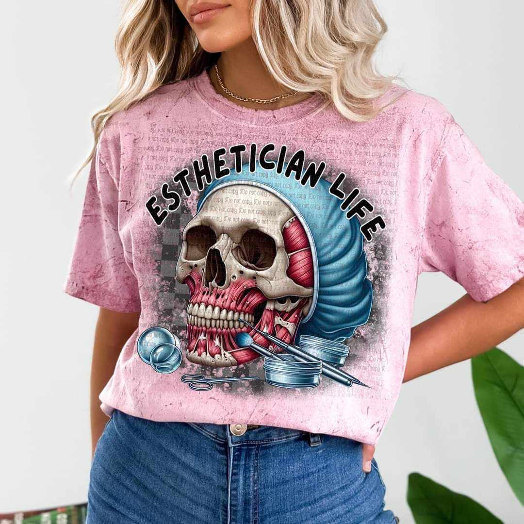 Esthetician life skull (MCDD) 39729 DTF transfer