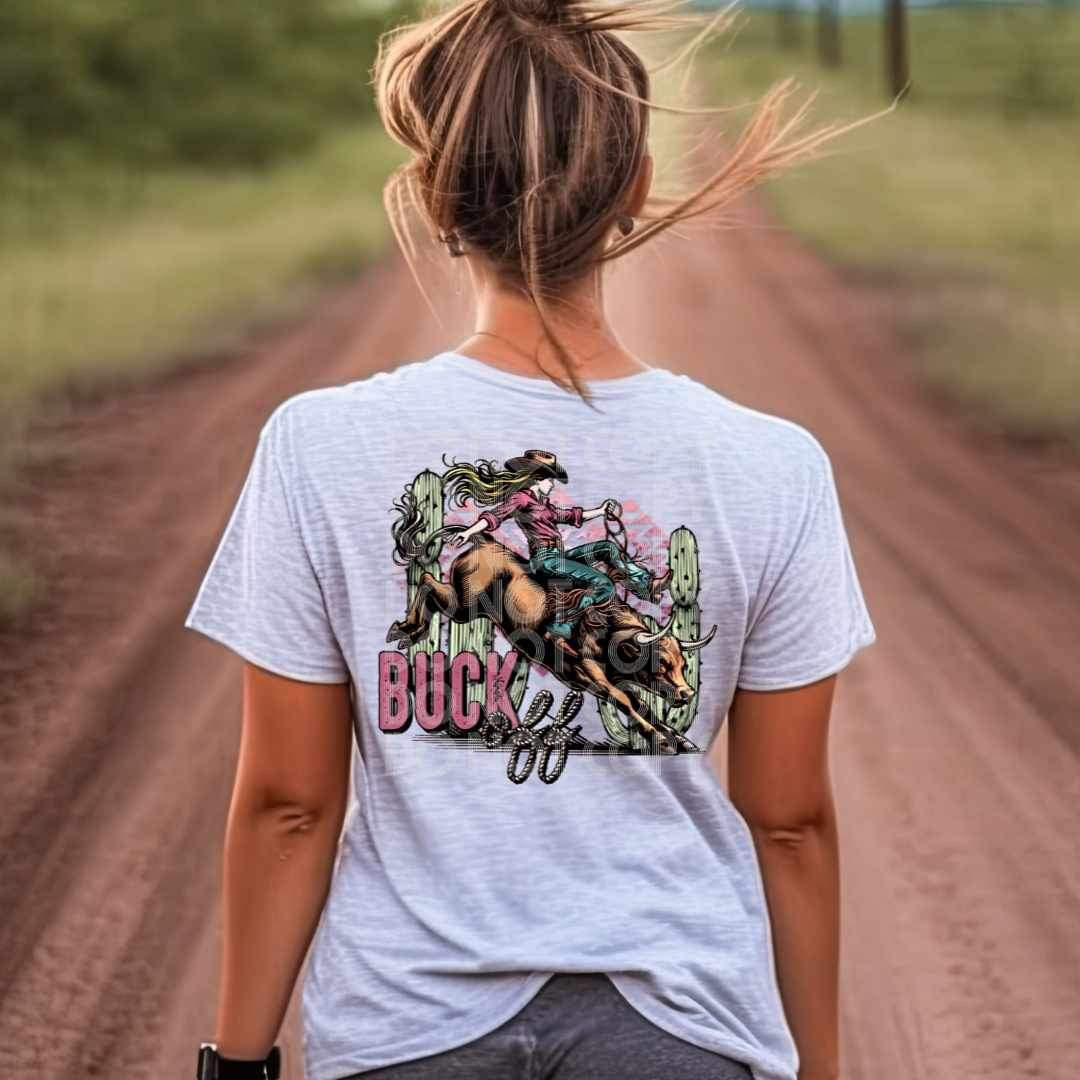 Buck off cowgirl (SSD) 20068 DTF Transfer