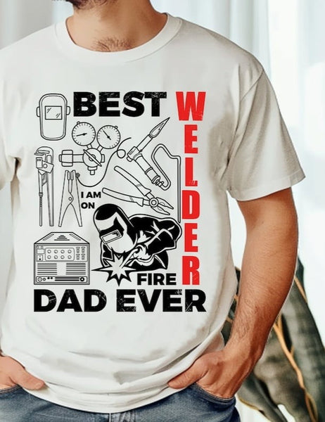 Best welder dad ever BLACK 29338 DTF transfer