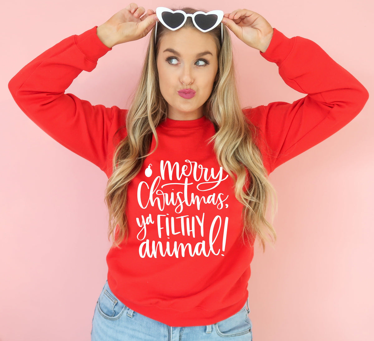 Merry Christmas ya filthy animal WHITE 62116 DTF transfer