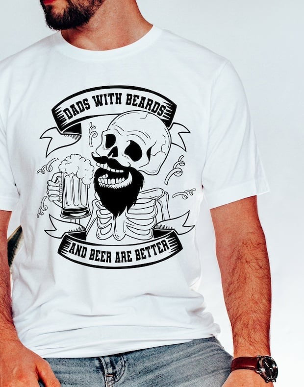 Dads with beards and beer are better 29335 DTF transfer