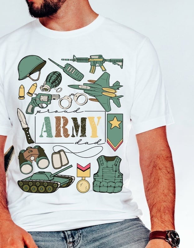 Proud military dad 29334 DTF transfer