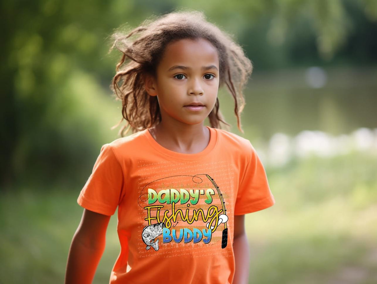 Daddy’s fishing buddy GREEN BLUE 22952 DTF transfer