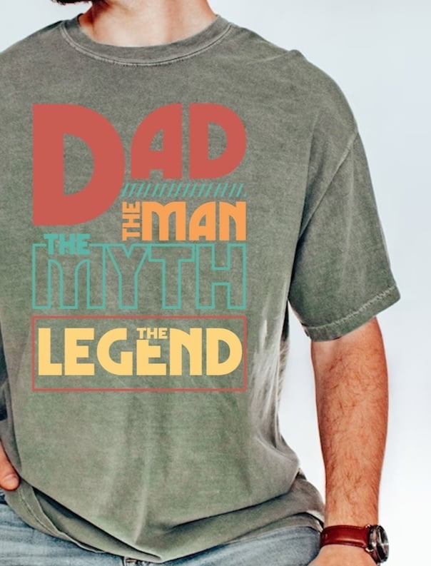 Dad the man the myth the legend 29331 DTF transfer