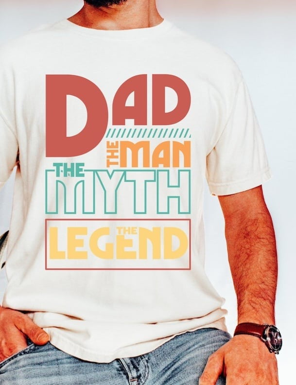 Dad the man the myth the legend 29331 DTF transfer