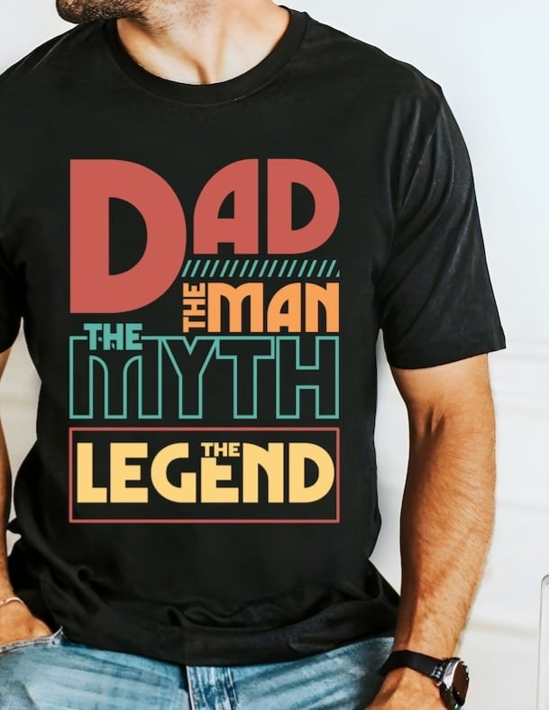 Dad the man the myth the legend 29331 DTF transfer