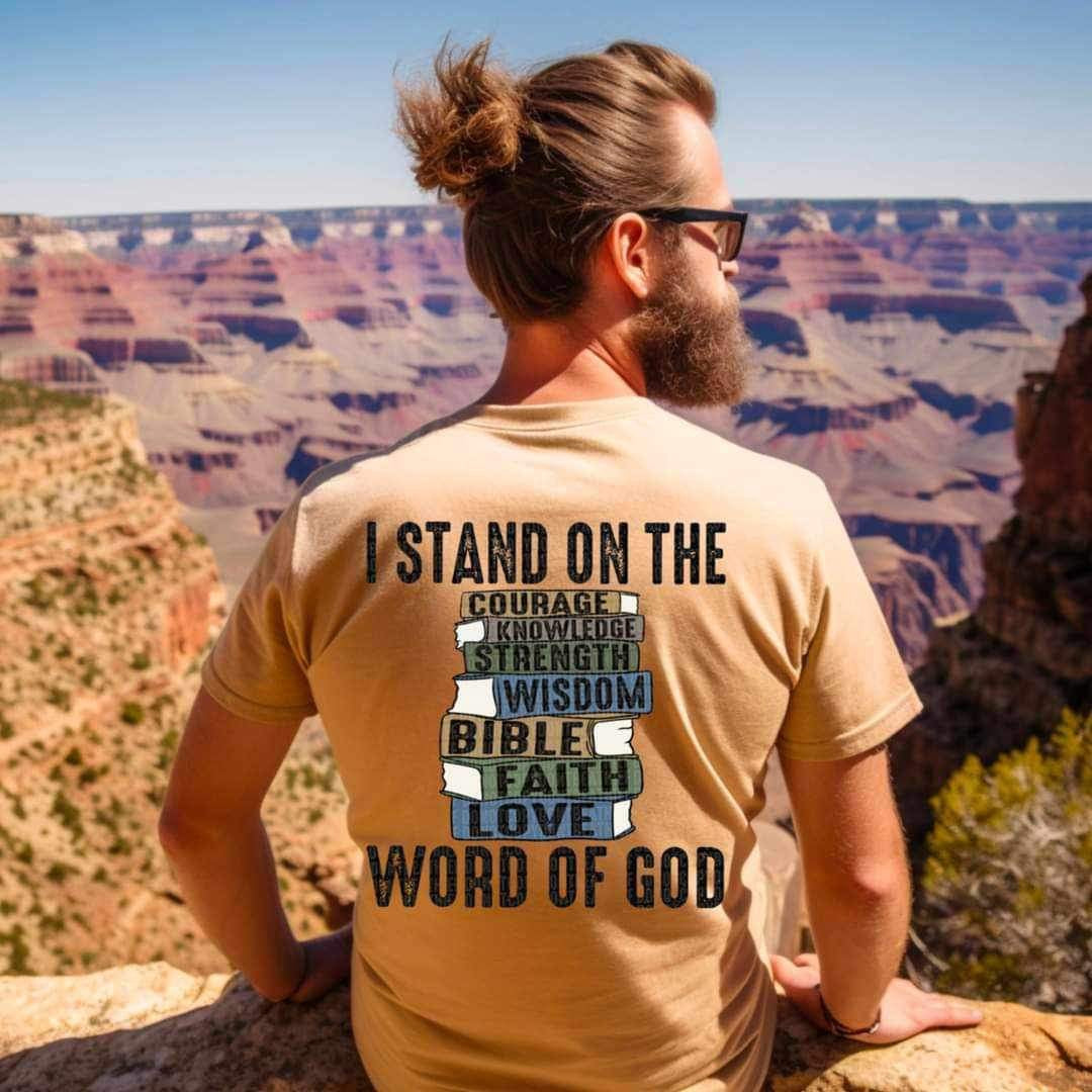 I stand on the word of god stack of books 20099 DTF Transfers
