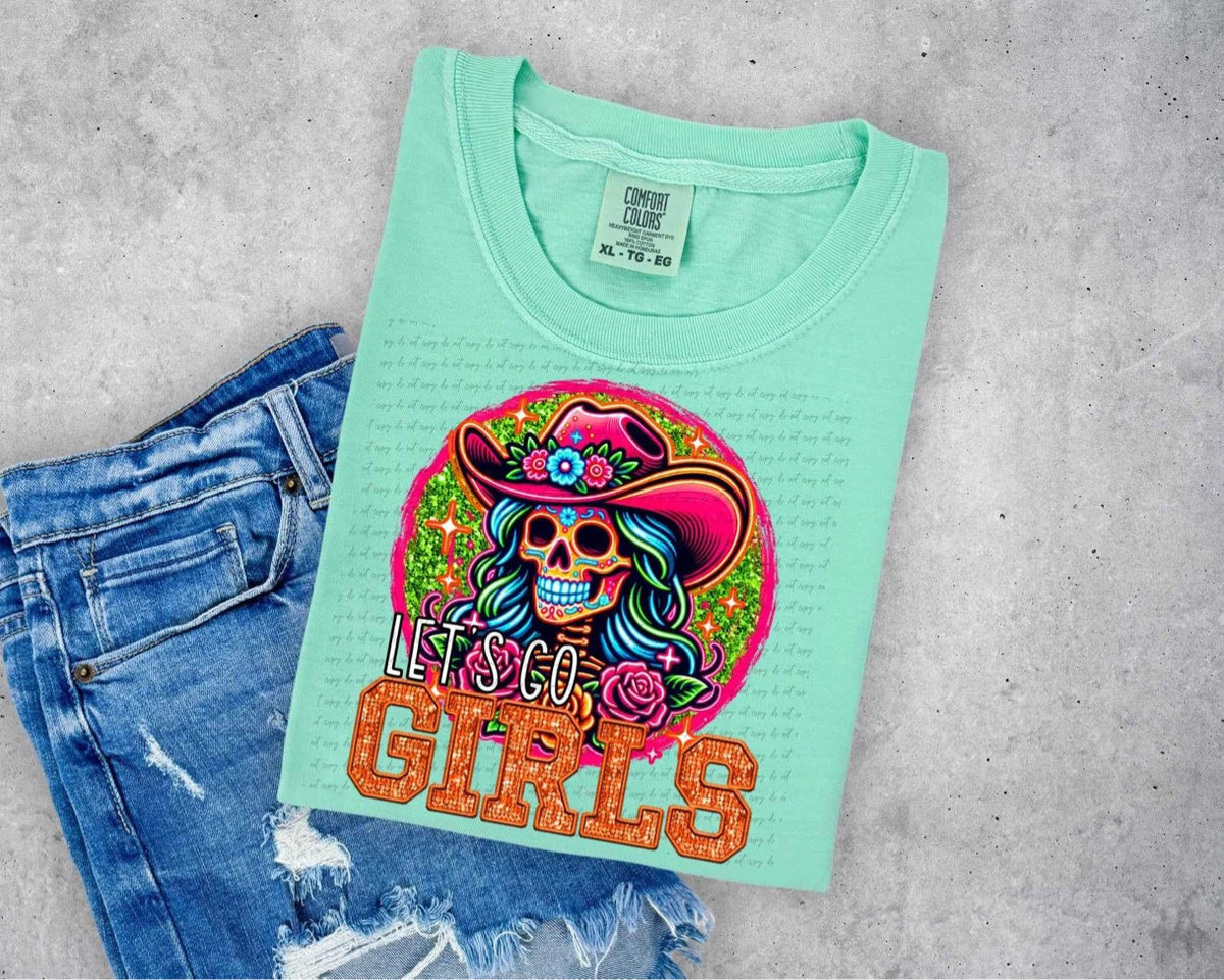 Lets go girls DTF transfer 13838