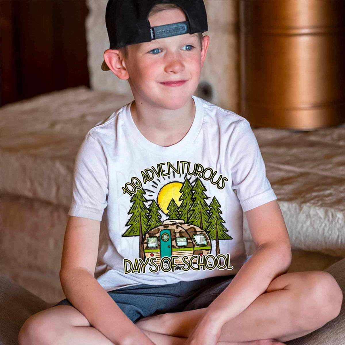 100 adventurous days of school camper 20092 DTF Transfers