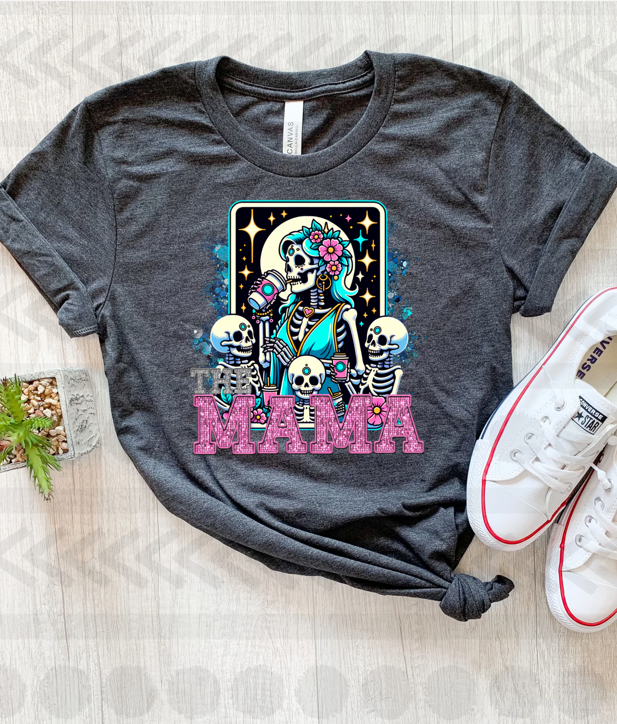 The Mama Skelly pink letters 3 kids DTF transfer 13999