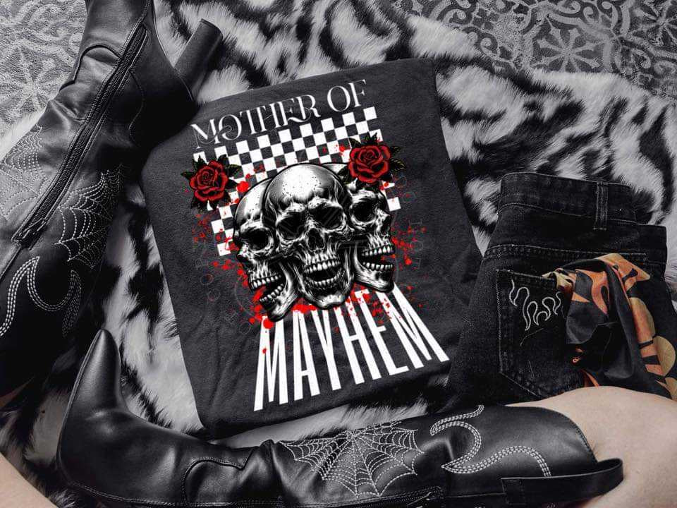Mother of mayhem skulls (LYTTLE) 29376 DTF transfer
