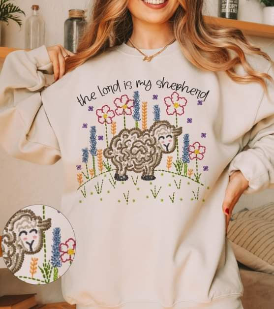 The lord is my shepherd embroidered 20102 DTF Transfers