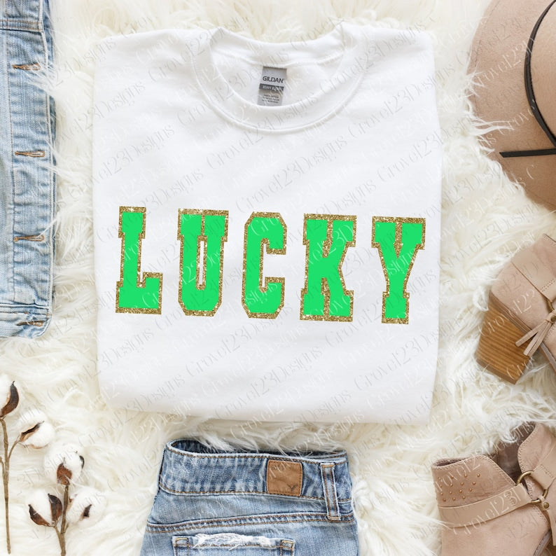 Lucky faux chenille 13621 DTF transfer