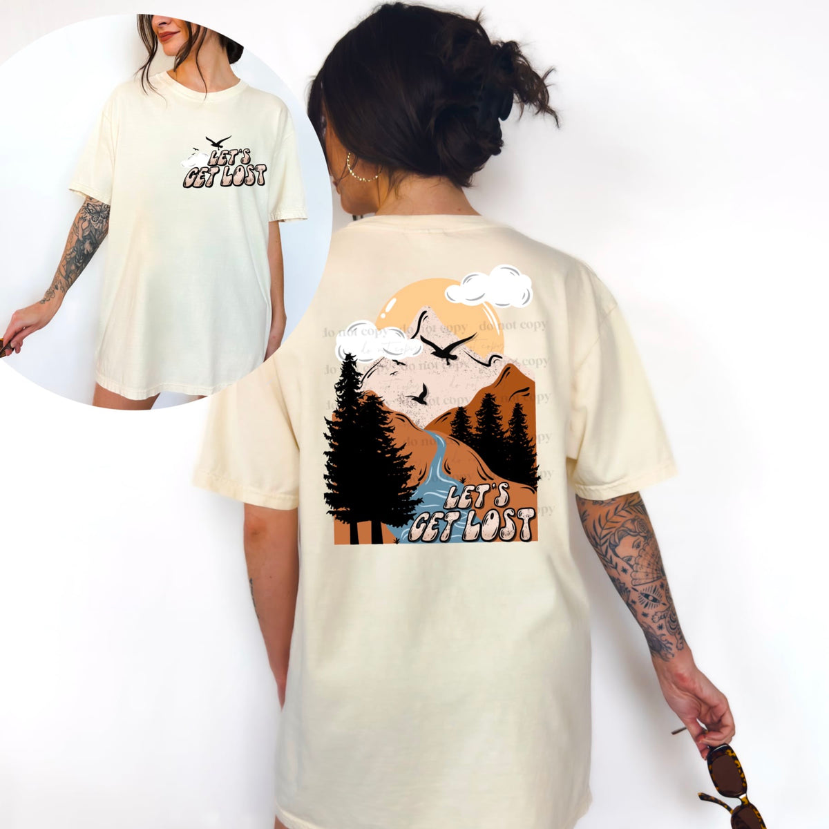 Let’s get lost mountains BACK ONLY  (CSC) 39802 DTF transfer