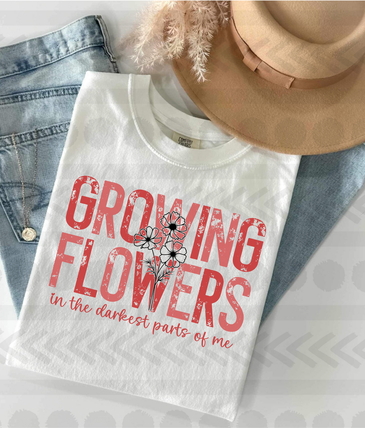 growing flowers 13635 DTF transfer