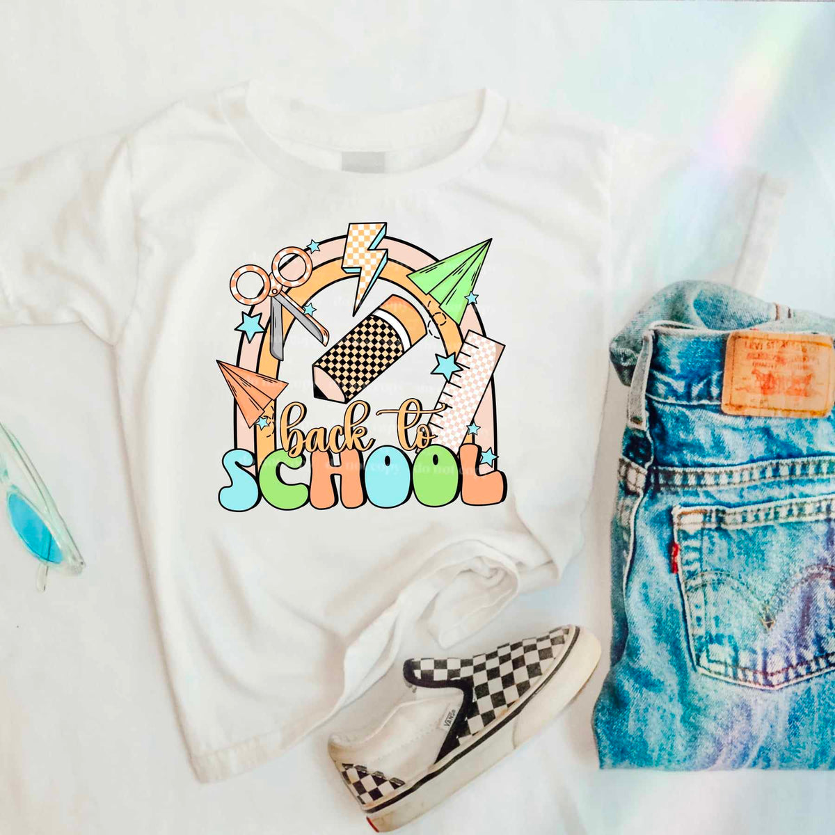 Back to school rainbow BOY (CSC) 39848 DTF transfer