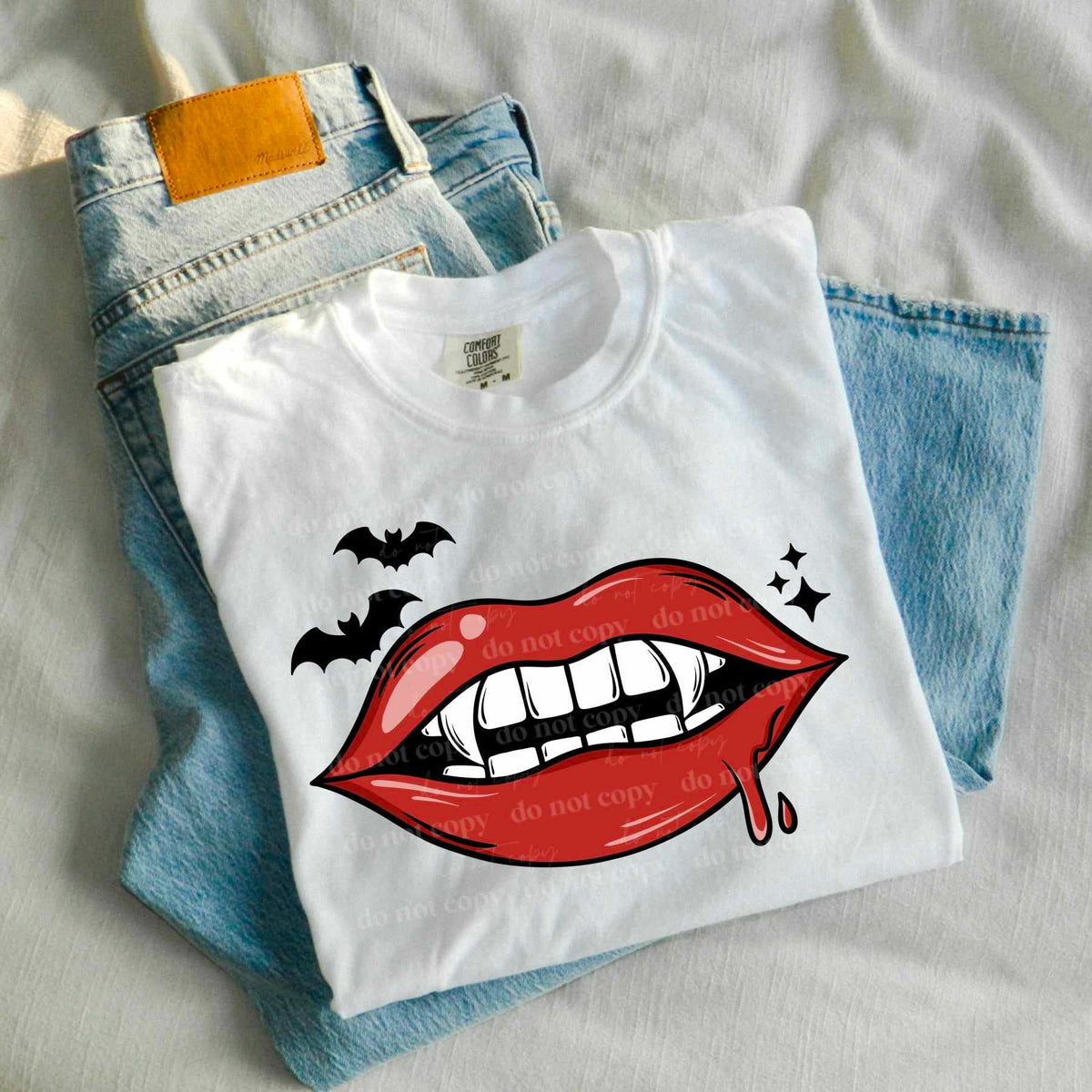 Red vampire lips (CSC) 39806 DTF transfer