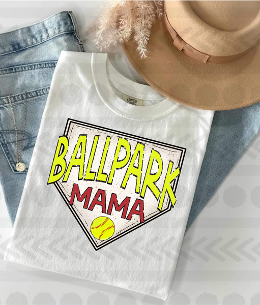 Ballpark mama softball 13637 DTF transfer