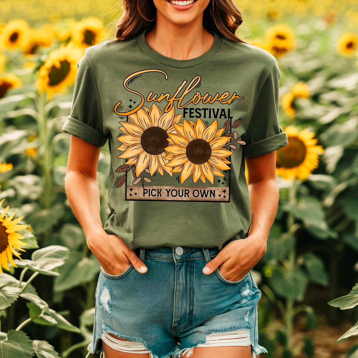 Sunflower festival pick your own (CSC) 39839 DTF transfer