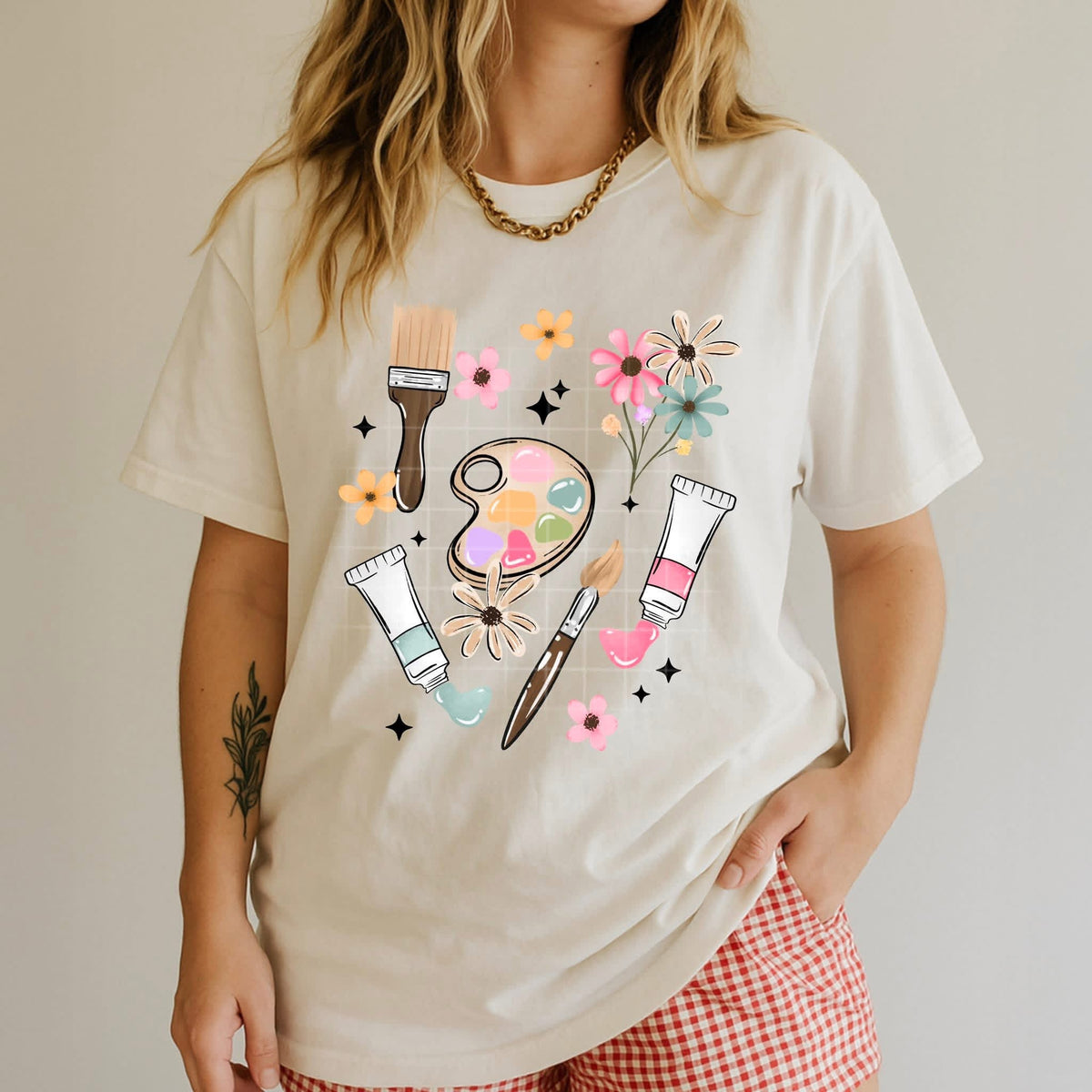 Paint and flowers (CSC) DTF Transfer